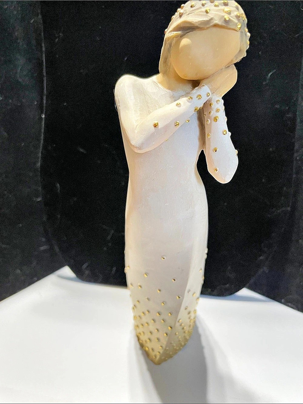 70%Off !!! Willow Tree “Wishing” White & Gold Figure Sculpture